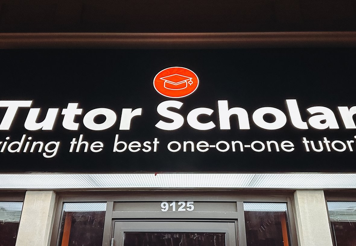 Illuminated exterior storefront sign